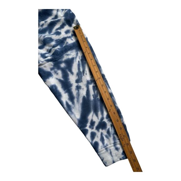 BANANA REPUBLIC Blue & White TIE-DYE Long‎ Sleeve OVERSIZED Sweatshirt Medium - Picture 11 of 13